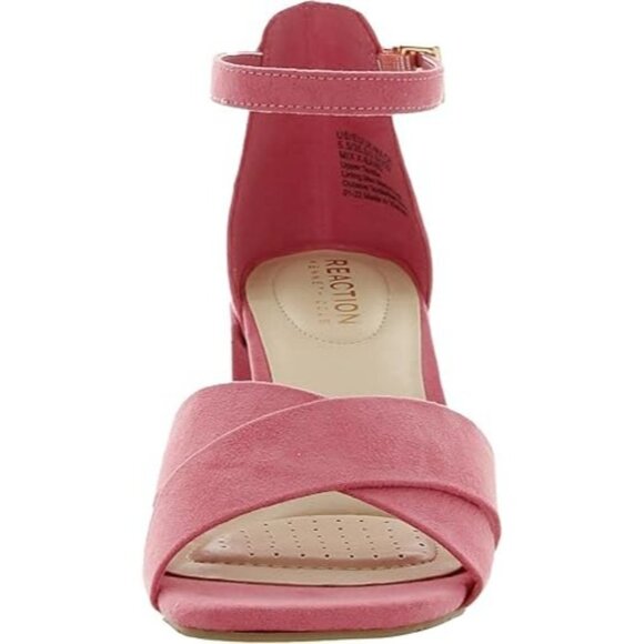 Kenneth Cole Reaction Women's Mix X-Band Ankle Strap Sandal Light Coral Size 8 - Picture 2 of 4